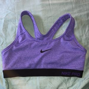 Purple Nike Pro Dri-Fit Sports Bra